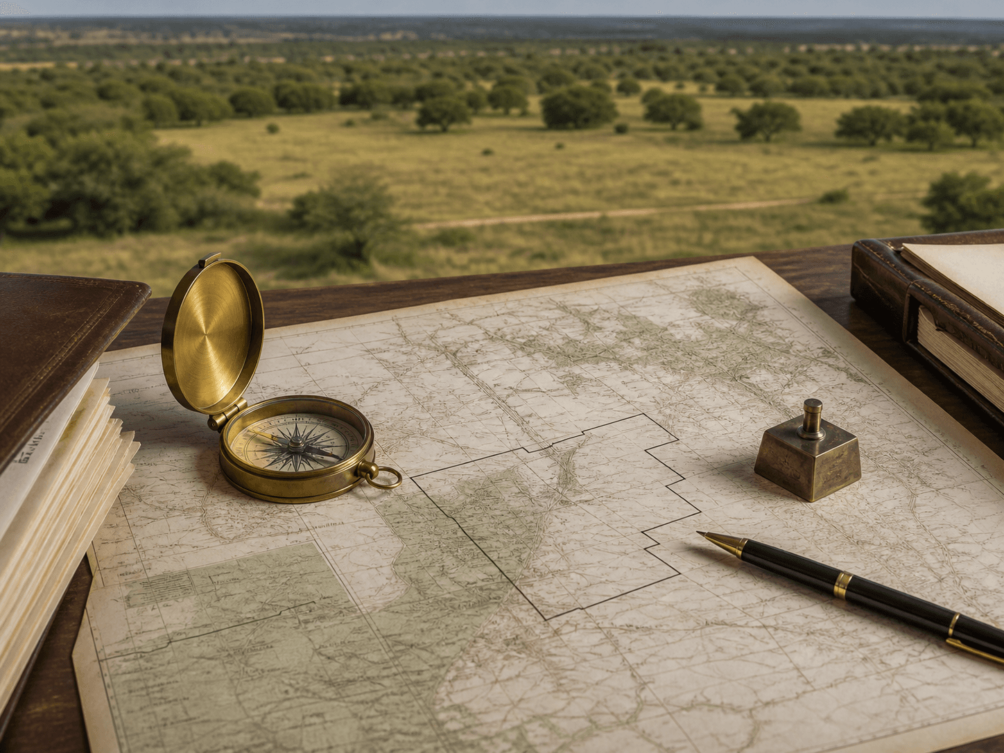 Texas rural parcel map and title review materials