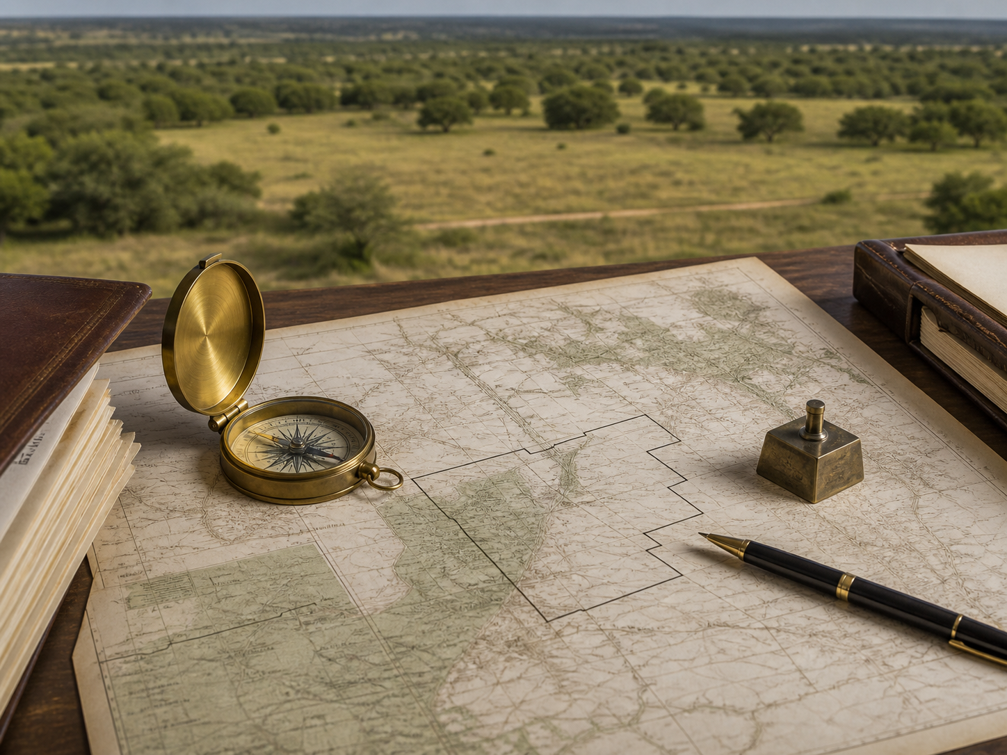 Texas rural parcel map and title review materials
